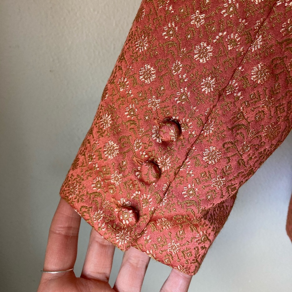 Chasing Unicorns Rust Floral High-Waist Shorts & Blazer suit Set - Picture 10 of 13